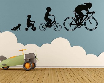Riding Bicycles silhouette Decals Riding Bicycles silhouette Decals